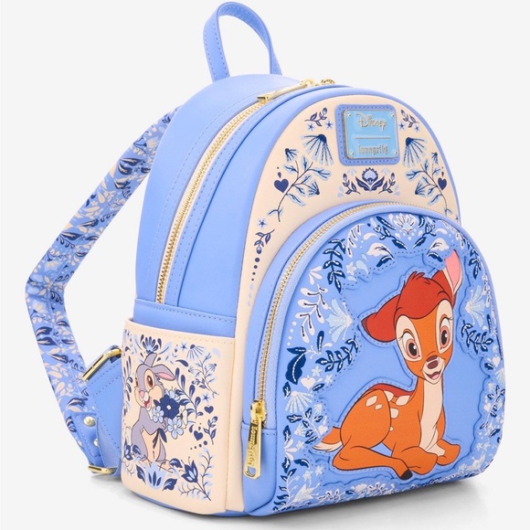 New Loungefly Disney Bambi Floral Mini Backpack main image 3